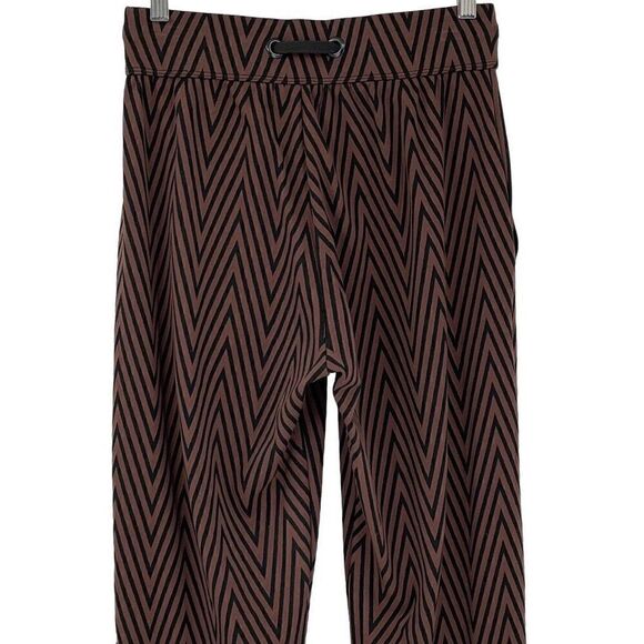 NOLI Vienna Jacquard Jogger Pants Drawstring Pockets Women Small Brown Black - Picture 8 of 11
